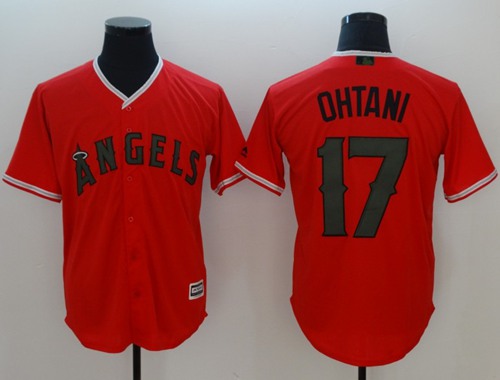 Personalized Angels of Anaheim #17 Shohei Ohtani Red New Cool Base 2018 Memorial Day Stitched Baseball Jersey