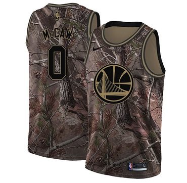 Personalized Warriors #0 Patrick McCaw Camo NBA Swingman Realtree Collection Jersey