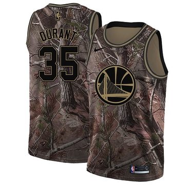 Personalized Warriors #35 Kevin Durant Camo NBA Swingman Realtree Collection Jersey
