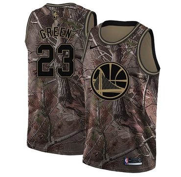 Personalized Warriors #23 Draymond Green Camo NBA Swingman Realtree Collection Jersey