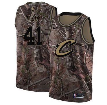Personalized Cavaliers #41 Ante Zizic Camo NBA Swingman Realtree Collection Jersey