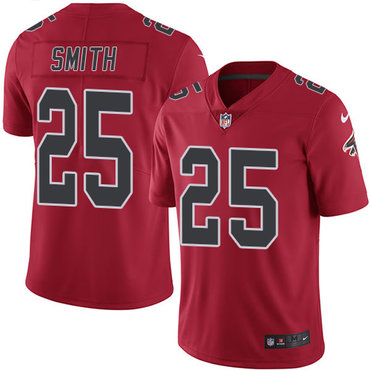 Personalized Falcons #25 Ito Smith Red Men’s Stitched NFL Limited Rush Jersey