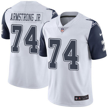 Personalized Cowboys #74 Dorance Armstrong Jr. White Men’s Stitched NFL Limited Rush Jersey