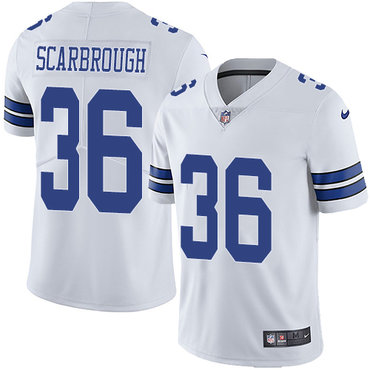 Personalized Cowboys #36 Bo Scarbrough White Men’s Stitched NFL Untouchable Limited Jersey