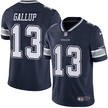 Personalized Cowboys #13 Michael Gallup Navy Blue Team Color Men’s Stitched NFL Untouchable Limited Jersey