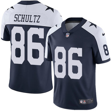 Personalized Cowboys #86 Dalton Schultz Navy Blue Thanksgiving Men’s Stitched NFL Untouchable Limited Throwback Jersey