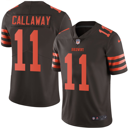 Personalized Browns #11 Antonio Callaway Brown Men’s Stitched NFL Limited Rush Jersey