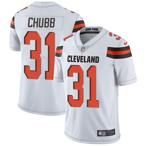 Personalized Browns #31 Nick Chubb White Men’s Stitched NFL Untouchable Limited Jersey