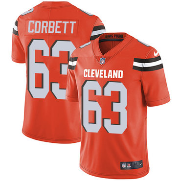 Personalized Browns #63 Austin Corbett Orange Alternate Men’s Stitched NFL Untouchable Limited Jersey