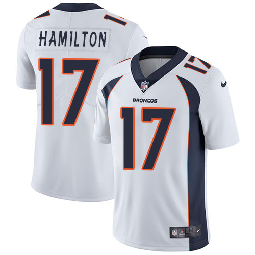 Personalized Broncos #17 DaeSean Hamilton White Men’s Stitched NFL Untouchable Limited Jersey