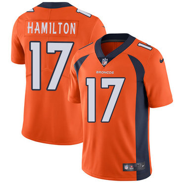 Personalized Broncos #17 DaeSean Hamilton Orange Team Color Men’s Stitched NFL Untouchable Limited Jersey