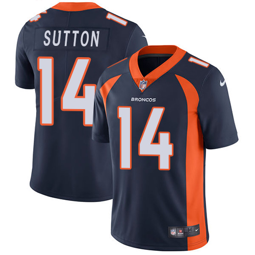 Personalized Broncos #14 Courtland Sutton Navy Blue Alternate Men’s Stitched NFL Untouchable Limited Jersey