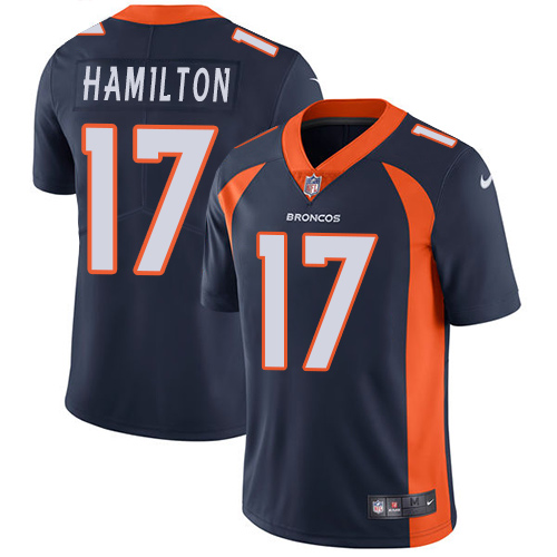 Personalized Broncos #17 DaeSean Hamilton Navy Blue Alternate Men’s Stitched NFL Untouchable Limited Jersey