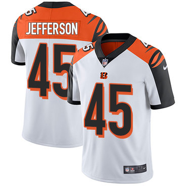 Personalized Bengals #45 Malik Jefferson White Men’s Stitched NFL Untouchable Limited Jersey