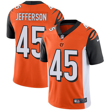 Personalized Bengals #45 Malik Jefferson Orange Alternate Men’s Stitched NFL Untouchable Limited Jersey