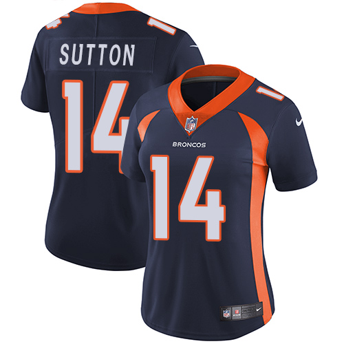 Personalized Broncos #14 Courtland Sutton Blue Alternate Women’s Stitched NFL Untouchable Limited Jersey