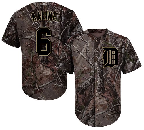 Personalized Tigers #6 Al Kaline Camo Realtree Collection Cool Base Stitched Youth Baseball Jersey