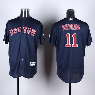 Personalized Red Sox #11 Rafael Devers Navy Blue Flexbase Authentic Collection Stitched Baseball Jersey