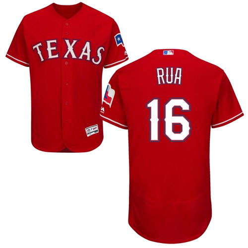 Personalized Rangers #16 Ryan Rua Red Flexbase Authentic Collection Stitched Baseball Jersey