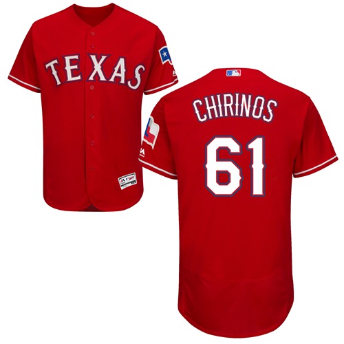 Personalized Rangers #61 Robinson Chirinos Red Flexbase Authentic Collection Stitched Baseball Jersey