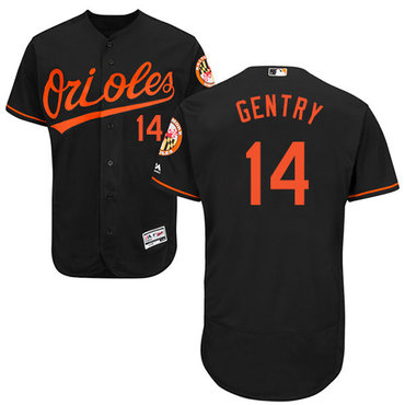 Personalized Orioles #14 Craig Gentry Black Flexbase Authentic Collection Stitched Baseball Jersey