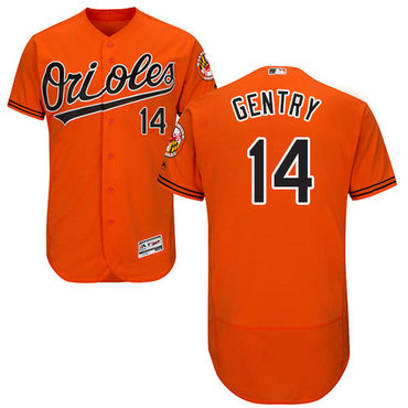 Personalized Orioles #14 Craig Gentry Orange Flexbase Authentic Collection Stitched Baseball Jersey