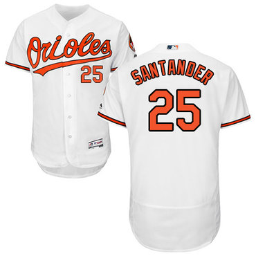 Personalized Orioles #25 Anthony Santander White Flexbase Authentic Collection Stitched Baseball Jersey