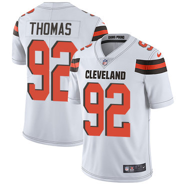 Personalized Browns #92 Chad Thomas White Men’s Stitched NFL Untouchable Limited Jersey