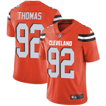 Personalized Browns #92 Chad Thomas Orange Alternate Men’s Stitched NFL Untouchable Limited Jersey