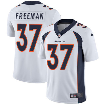 Personalized Broncos #37 Royce Freeman White Men’s Stitched NFL Untouchable Limited Jersey