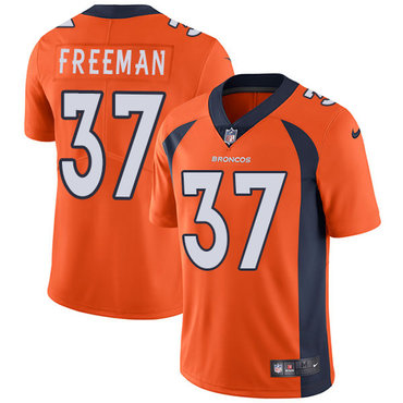 Personalized Broncos #37 Royce Freeman Orange Team Color Men’s Stitched NFL Untouchable Limited Jersey