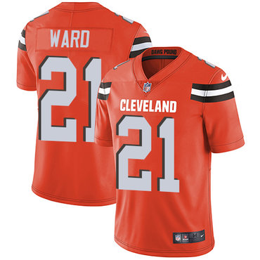 Personalized Browns #21 Denzel Ward Orange Alternate Youth Stitched NFL Untouchable Limited Jersey