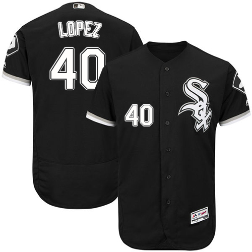 Personalized White Sox #40 Reynaldo Lopez Black Flexbase Authentic Collection Stitched Baseball Jerseys