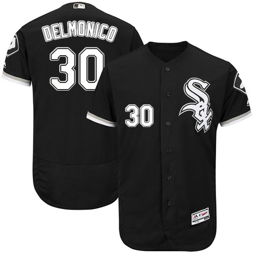 Personalized White Sox #30 Nicky Delmonico Black Flexbase Authentic Collection Stitched Baseball Jerseys