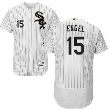 Personalized White Sox #15 Adam Engel White(Black Strip) Flexbase Authentic Collection Stitched Baseball Jerseys