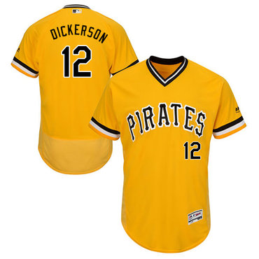 Personalized Pirates #12 Corey Dickerson Gold Flexbase Authentic Collection Stitched Baseball Jersey