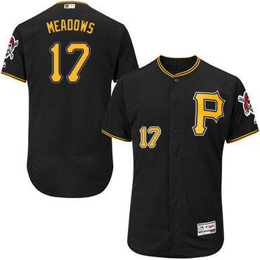 Personalized Pirates #17 Austin Meadows Black Flexbase Authentic Collection Stitched Baseball Jersey