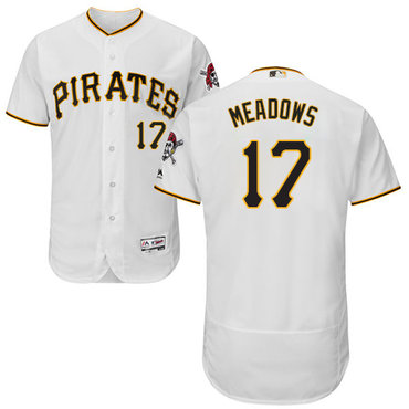 Personalized Pirates #17 Austin Meadows White Flexbase Authentic Collection Stitched Baseball Jersey