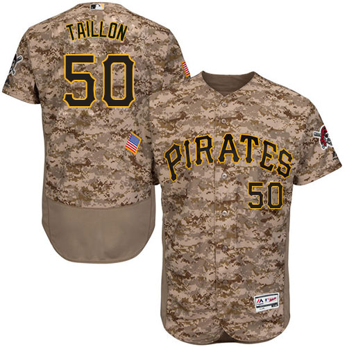 Personalized Pirates #50 Jameson Taillon Camo Flexbase Authentic Collection Stitched Baseball Jersey