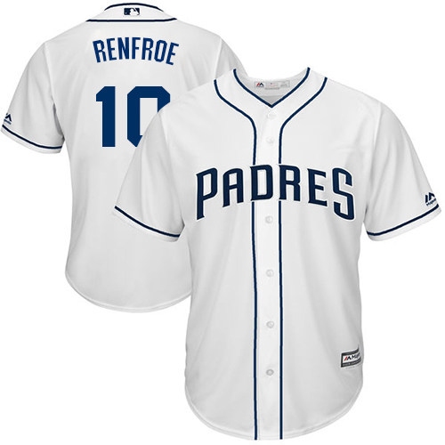 Personalized Padres #10 Hunter Renfroe White New Cool Base Stitched Baseball Jersey