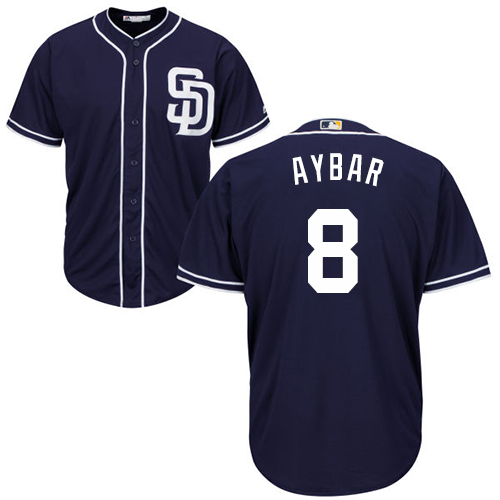 Personalized Padres #8 Erick Aybar Navy Blue New Cool Base Stitched Baseball Jersey