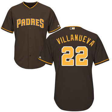 Personalized Padres #22 Christian Villanueva Brown New Cool Base Stitched Baseball Jersey