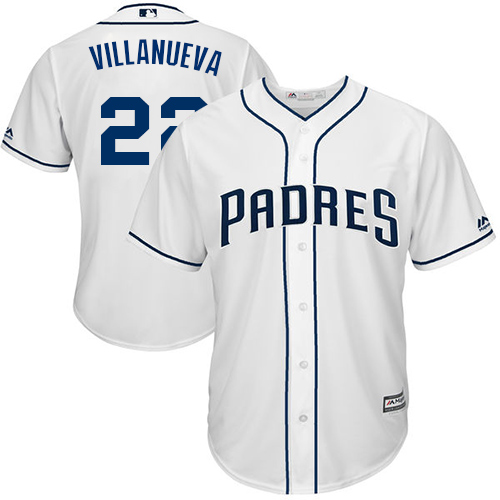 Personalized Padres #22 Christian Villanueva White New Cool Base Stitched Baseball Jersey