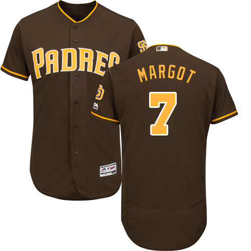 Personalized Padres #7 Manuel Margot Brown Flexbase Authentic Collection Stitched Baseball Jersey