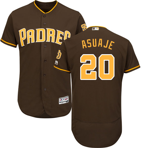 Personalized Padres #20 Carlos Asuaje Brown Flexbase Authentic Collection Stitched Baseball Jersey