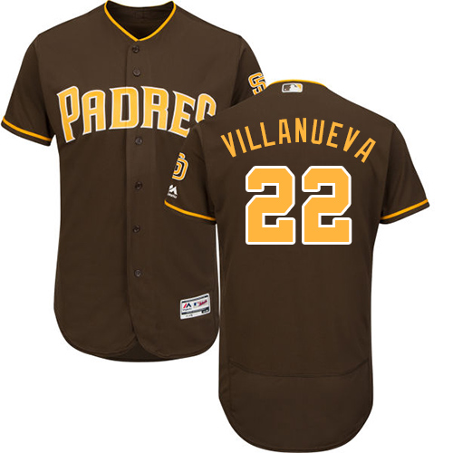 Personalized Padres #22 Christian Villanueva Brown Flexbase Authentic Collection Stitched Baseball Jersey