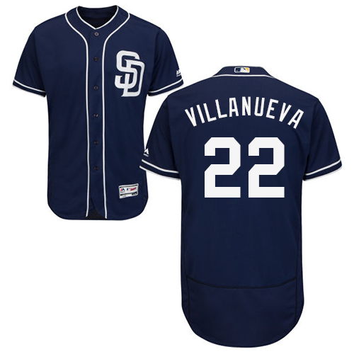 Personalized Padres #22 Christian Villanueva Navy Blue Flexbase Authentic Collection Stitched Baseball Jersey