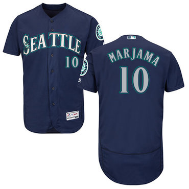 Personalized Mariners #10 Mike Marjama Navy Blue Flexbase Authentic Collection Stitched Baseball Jersey