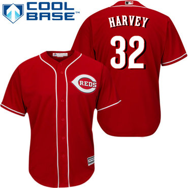 Personalized Reds #32 Matt Harvey Red Cool Base Stitched Youth Baseball Jersey