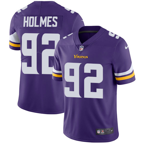 Personalized Vikings #92 Jalyn Holmes Purple Team Color Men’s Stitched NFL Untouchable Limited Jersey